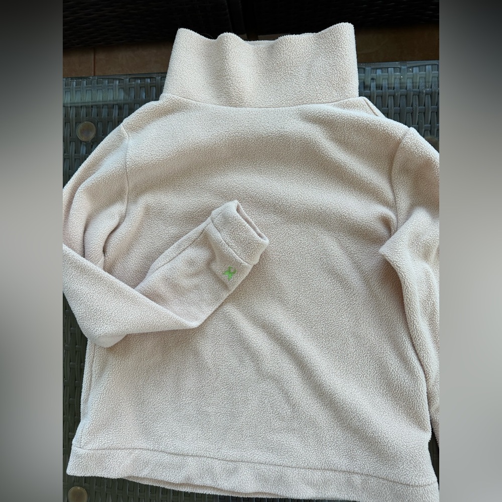 Dudley stephens light orange fleece turtleneck